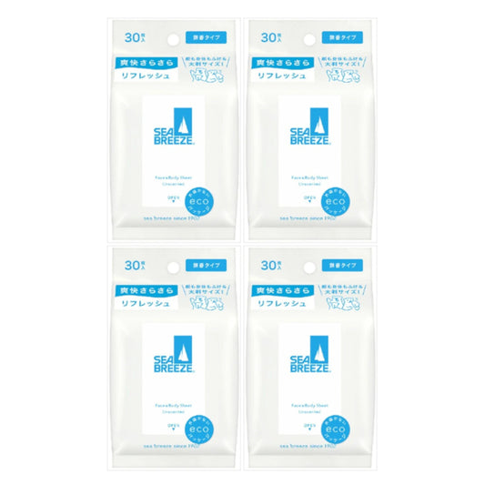 Shiseido - Sea Breeze Face & Body Ice Sheet - 30 sheets - Unscented (4ea) Set