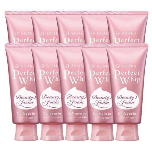 Shiseido - Senka Perfect Whip Collagen in Washing Foam Cleanser (2023 Version) - 120g (10ea) Set