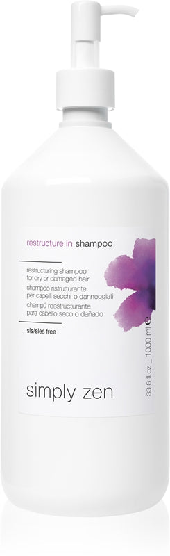 Simply Zen, Restructure In, shampoo per capelli, riparatore, 1000 ml