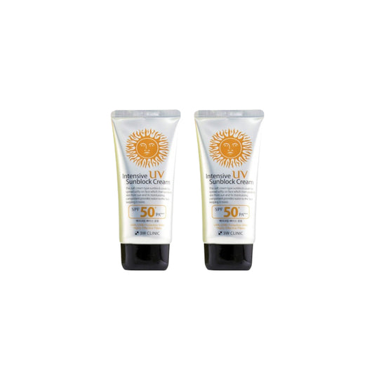 Wholesale 3W Clinic - Intensive UV Sunblock Cream SPF50+ PA+++ - 70ml 2ea Set | Carsha