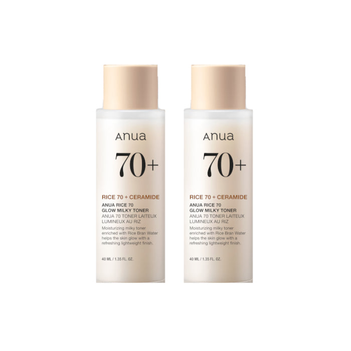 Wholesale ANUA - Rice 70 Glow Milky Toner - 40ml 2ea Set | Carsha