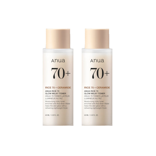 Wholesale ANUA - Rice 70 Glow Milky Toner - 40ml 2ea Set | Carsha