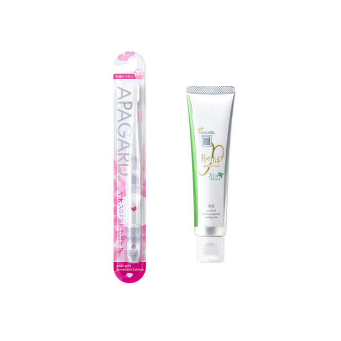 Wholesale APAGARD - Premio Xtra Mint - 53g 1ea + APAGARD - Crystal Toothbrush - 1pc - Random Color 1ea Set | Carsha