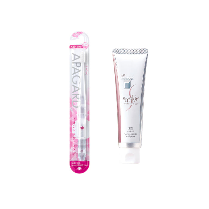 Wholesale APAGARD - Smokin' Toothpaste - 105g 1ea + APAGARD - Crystal Toothbrush - 1pc - Random Color 1ea Set | Carsha