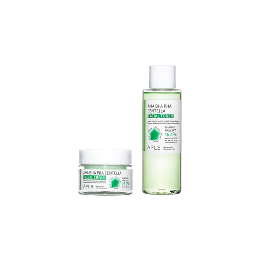Wholesale APLB - AHA BHA PHA Centella Facial Cream - 55ml 1ea + Facial Toner - 160ml 1ea Set | Carsha