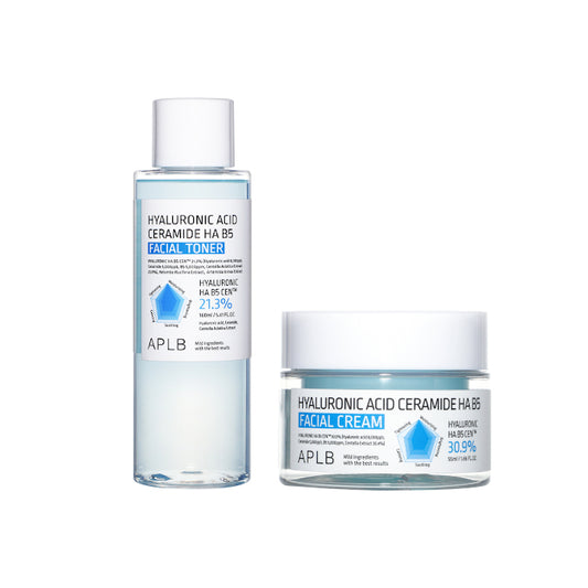 Wholesale APLB - Hyaluronic Acid Ceramide HA B5 Facial Cream - 55ml 1ea + Facial Toner - 160ml 1ea Set | Carsha
