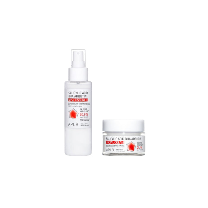APLB - Salicylic Acid BHA Arbutin Facial Cream - 55ml (1ea) + Mist Essence - 105ml (1ea) Set