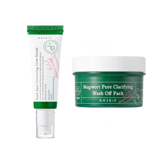 Wholesale AXIS-Y Dark Spot Correcting Glow Serum X Mugwort Pore Clarifying Wash Off Pack | Carsha
