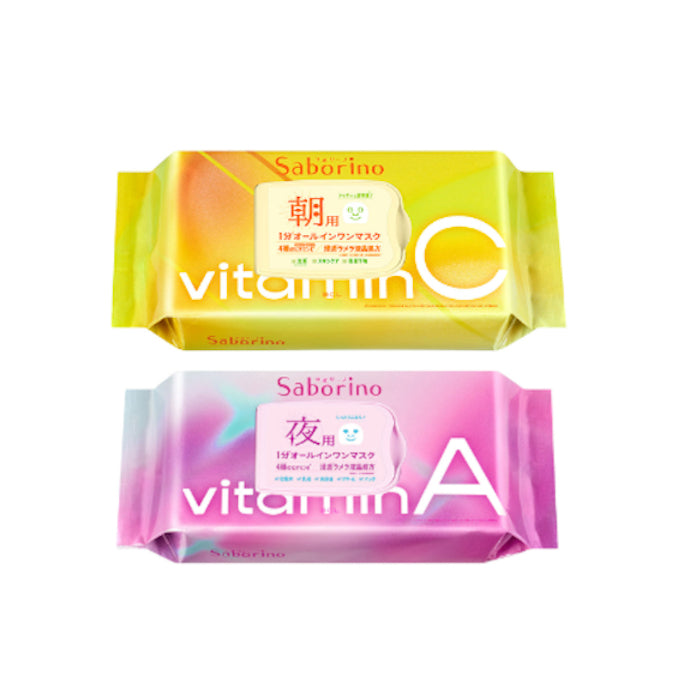 Wholesale BCL - Saborino Morning Mask - 30 pc - Vitamin C 1ea & BCL - Saborino Good Night Mask - 30 pc - Vitamin A 1ea | Carsha
