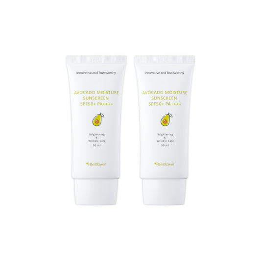 Wholesale Bellflower - Avocado Moisture Sunscreen SPF50+ PA++++ - 50ml 2ea Set | Carsha