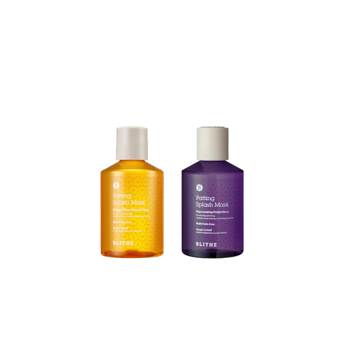 Blithe - Patting Splash Mask - Rejuvenating Purple Berry - 150ml (1ea) + Patting Splash Mask - Energy Yellow Citrus & Honey -...