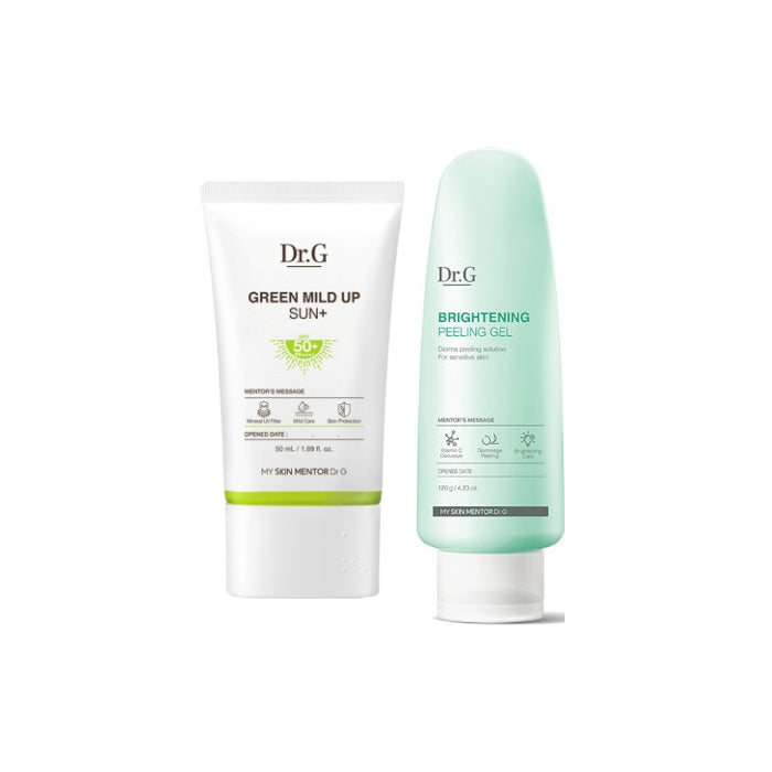 Wholesale Dr.G Brightening Peeling Gel New - 120g + Green Mild Up Sun+ SPF50+ PA++++ - 50ml 1ea Set | Carsha