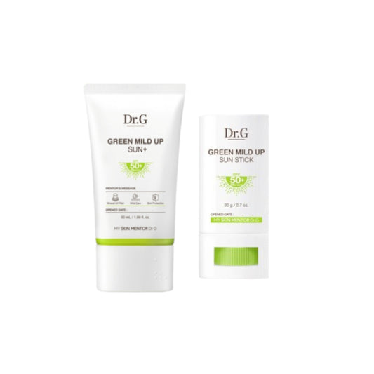 Wholesale Dr.G Green Mild Up Sun Stick SPF50+ PA++++ - 20g 1ea + Green Mild Up Sun+ SPF50+ PA++++ - 50ml 1ea Set | Carsha