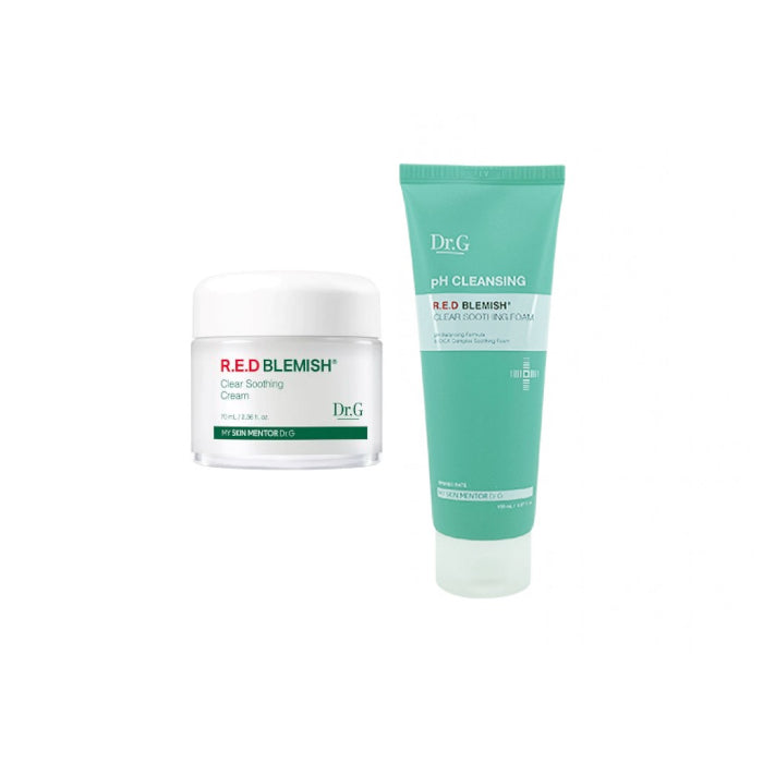 Wholesale Dr.G - R.E.D Blemish Clear Soothing Cream - 70ML - 70ml - White 1ea + R.E.D Blemish Clear Soothing pH Cleansing Foam 150ml - | Carsha
