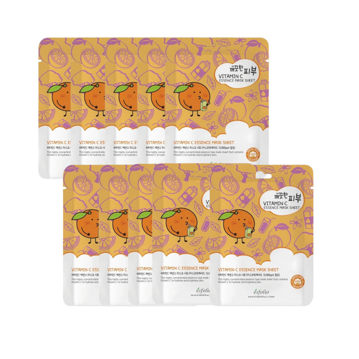 Wholesale esfolio - Pure Skin Essence Mask Sheet - 25ml *1pc - Vitamin C 10ea Set | Carsha