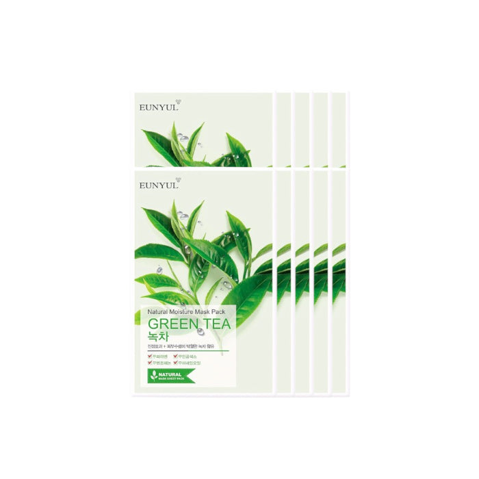 Wholesale EUNYUL - Natural Moisture Mask Pack - Green Tea - 10pcs set | Carsha