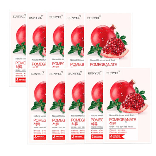 Wholesale EUNYUL - Natural Moisture Mask Pack - Pomegranate - 10pcs set | Carsha