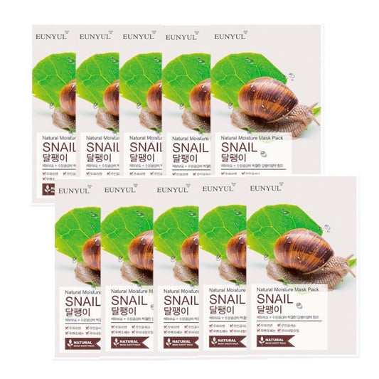 Wholesale EUNYUL - Natural Moisture Mask Pack - Snail - 10pcs set | Carsha