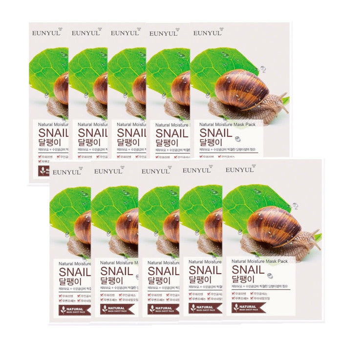 Wholesale EUNYUL - Natural Moisture Mask Pack - Snail - 10pcs set | Carsha