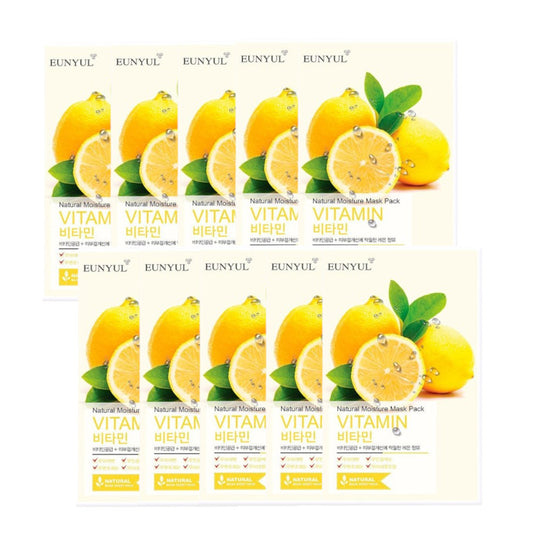 Wholesale EUNYUL - Natural Moisture Mask Pack - Vitamin - 10pcs set | Carsha