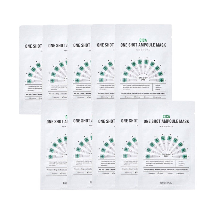 Wholesale EUNYUL - One Shot Ampoule Mask - Cica - 10pcs set | Carsha