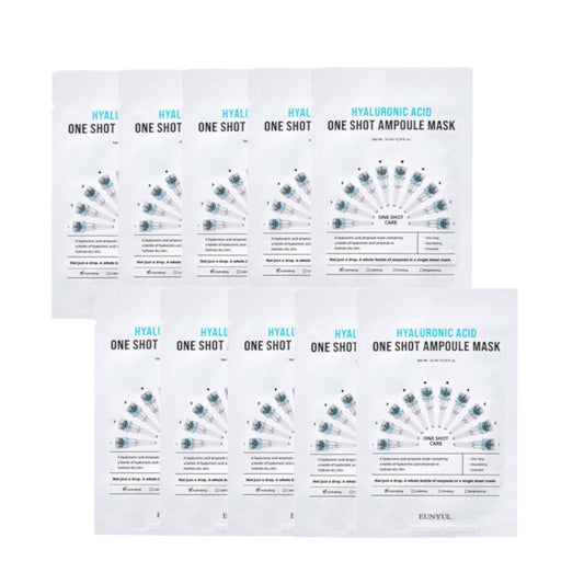 Wholesale EUNYUL - One Shot Ampoule Mask - Hyaluronic Acid - 10pcs set | Carsha
