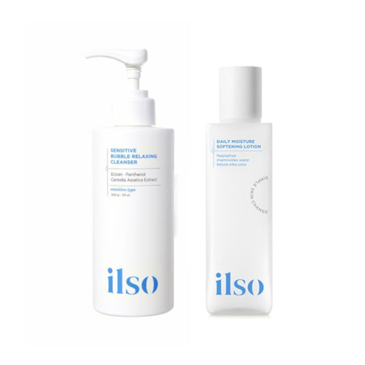 Wholesale ILSO - Sensitive Bubble Relaxing Cleanser - 200g + Daily Moisture Softening Lotion - 150ml Set | Carsha