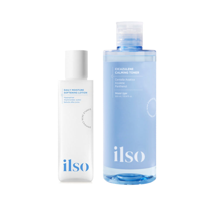 Wholesale ILSO - Daily Moisture Softening Lotion - 150ml+ Cicazulene Calming Toner - 300ml Set | Carsha