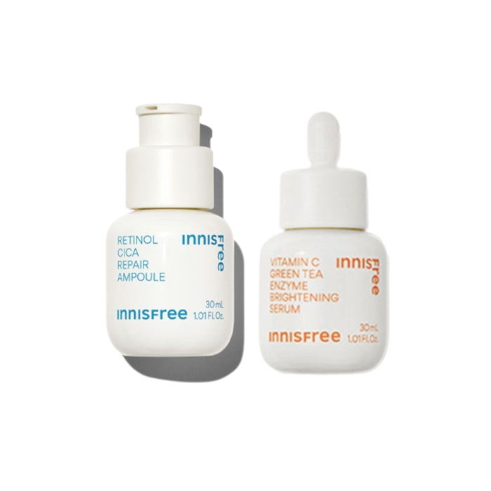 Wholesale innisfree - Vitamin C Green Tea Enzyme Brightening Serum - 30ml 1ea X Retinol Cica Repair Ampoule - 30ml 1ea | Carsha