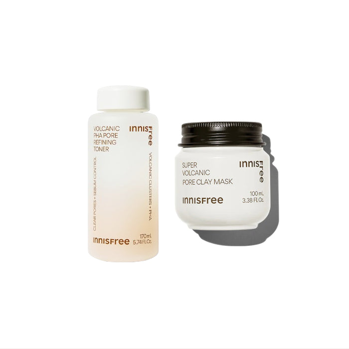 Wholesale innisfree - Volcanic PHA Pore Refining Toner - 170ml 1ea X Super Volcanic Pore Clay Mask - 100ml 1ea Set | Carsha