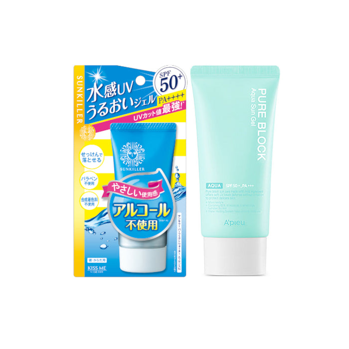 Wholesale ISEHAN - Kiss Me Sunkiller Perfect Water Essence SPF50+ PA++++ - 50g X APIEU Pure Block Aqua Sun Gel SPF50+ PA+++ | Carsha