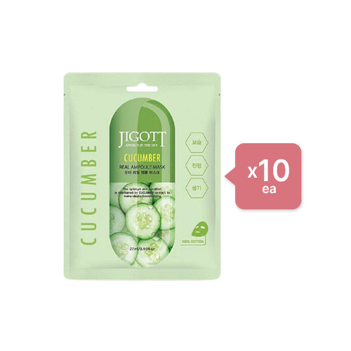 Wholesale Jigott Real Ampoule Mask Cucumber 10ea Set | Carsha