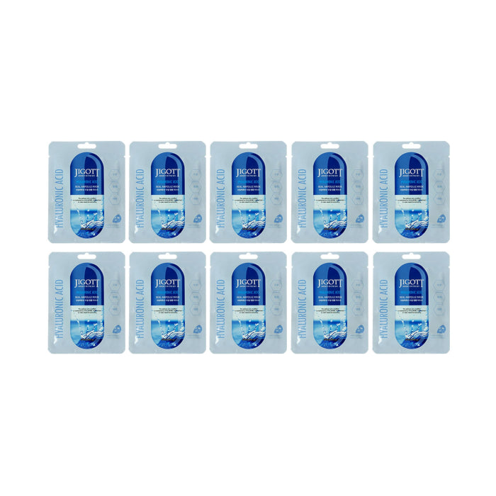 Wholesale Jigott - Real Ampoule Mask Hyaluronic Acid - 10pcs Set | Carsha