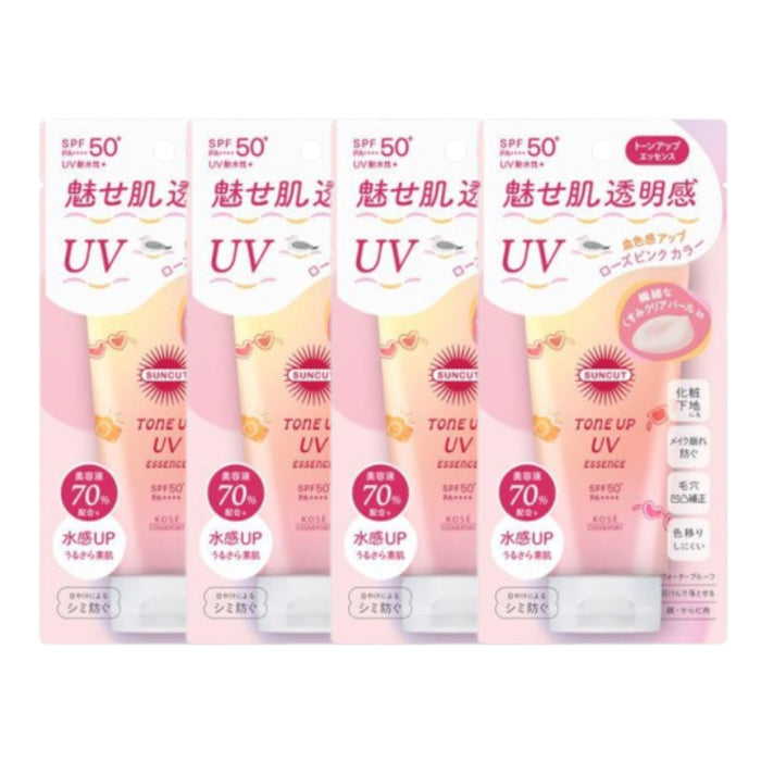 Wholesale Kose - Suncut Tone Up UV Essence Pink Flamingo SPF50+ PA++++ - 80g 4ea Set | Carsha