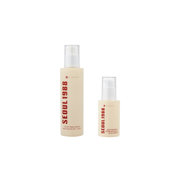 Wholesale KSECRET - SEOUL 1988 Essence : Snail Mucin 97% + Rice - 100ml + Serum : Retinal Liposome 2% + Black Ginseng - 30ml Set | Carsha