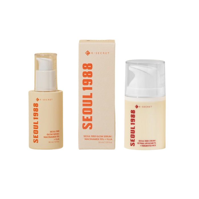 Wholesale KSECRET - SEOUL 1988 Glow Serum : Niacinamide 15% + Yuja - 30ml 1ea X Cream : Retinal Liposome 1% + Fermented Rice - 50ml... | Carsha