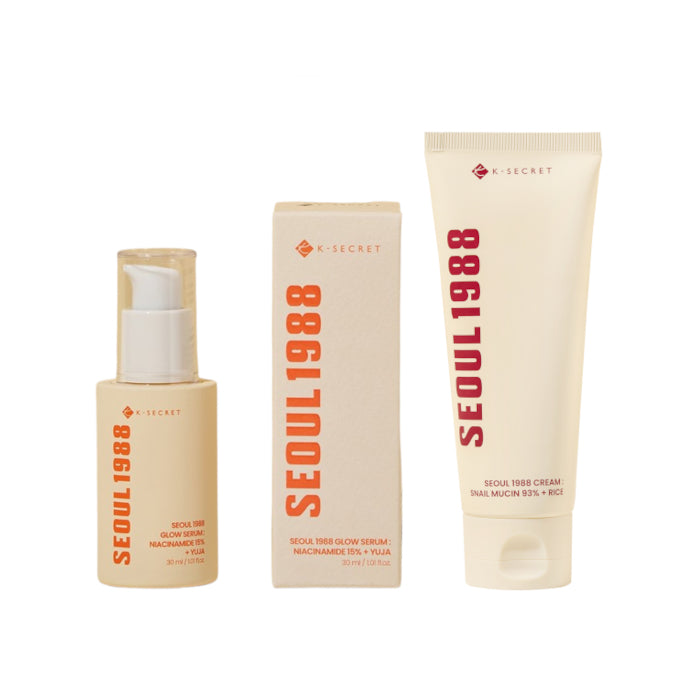 Wholesale KSECRET - SEOUL 1988 Glow Serum : Niacinamide 15% + Yuja - 30ml 1ea X Cream : Snail Mucin 93% + Rice - 100ml 1ea Set | Carsha