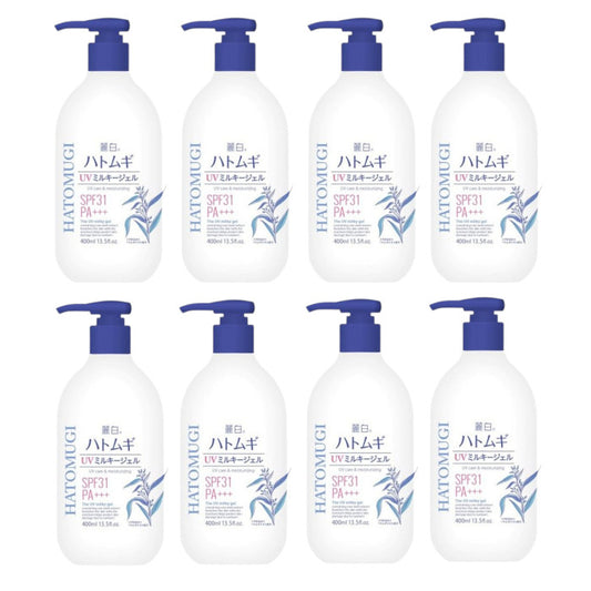 Wholesale KUMANO COSME - Reihaku Hatomugi UV Care & Moisturizing The UV Milky Gel SPF31 PA+++ - 400ml 8ea Set | Carsha