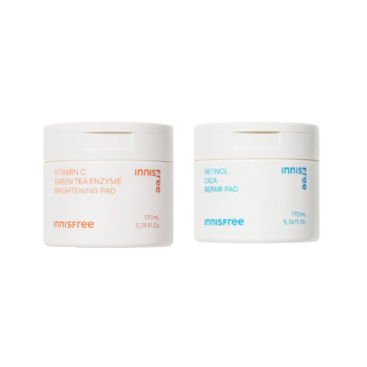 Wholesale LANEIGE innisfree - Vitamin C Green Tea Enzyme Brightening Pad - 60 Sheets / 170ml 1ea X Retinol Cica Repair Pad - 60 Sheets | Carsha