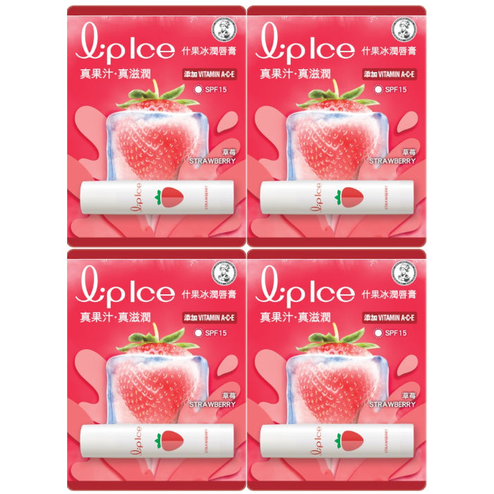 Wholesale Rohto Mentholatum - LipIce Lip Balm - 1pc - Strawberry 4ea Set | Carsha