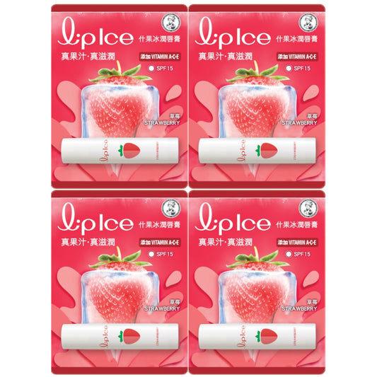 Wholesale Rohto Mentholatum - LipIce Lip Balm - 1pc - Strawberry 4ea Set | Carsha