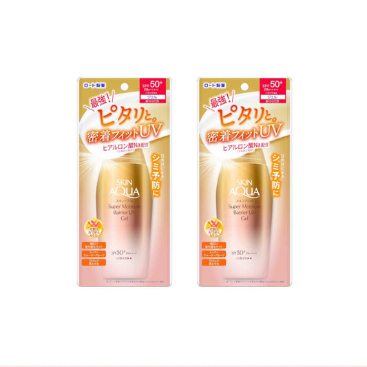 Wholesale Rohto Mentholatum - Skin Aqua Super Moisture Barrier UV Gel SPF50+ PA++++ - 100g 2ea Set | Carsha