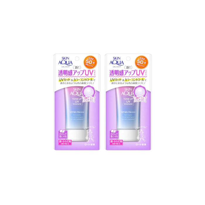 Wholesale Rohto Mentholatum - Skin Aqua Tone Up UV Essence SPF50+ PA++++ - 80g 2ea Set | Carsha