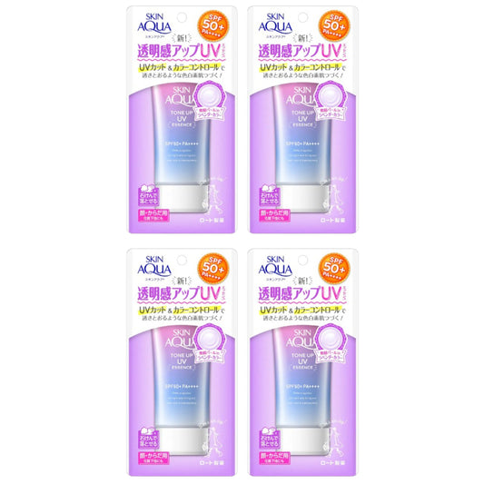 Wholesale Rohto Mentholatum - Skin Aqua Tone Up UV Essence SPF50+ PA++++ - 80g 4ea Set | Carsha