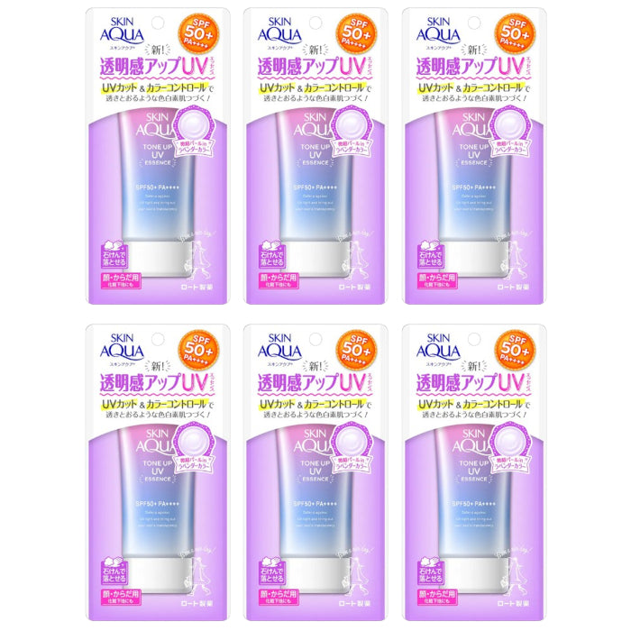 Wholesale Rohto Mentholatum - Skin Aqua Tone Up UV Essence SPF50+ PA++++ - 80g 6ea Set | Carsha