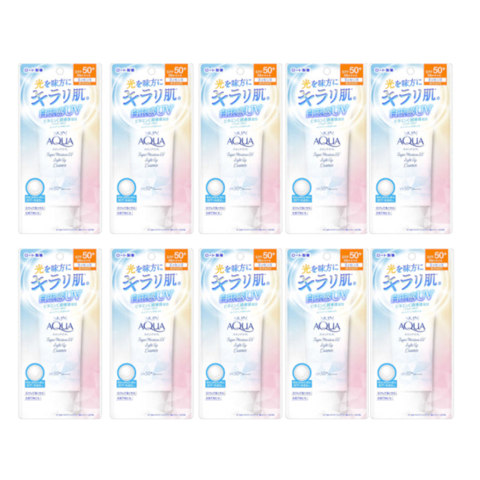 Wholesale Rohto Mentholatum Skin Aqua Super Moisture UV Light Up Essence SPF50+ PA++++ 70g 10ea Set | Carsha