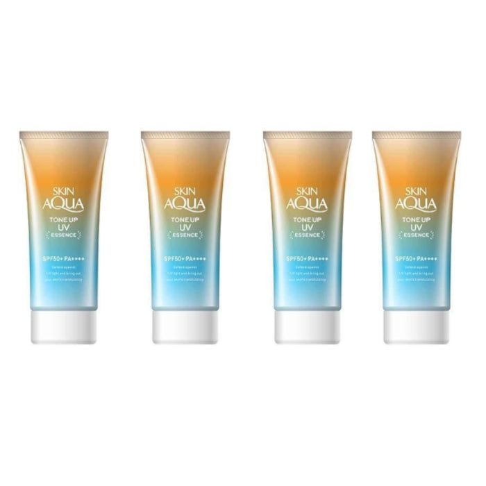 Wholesale Rohto Mentholatum Skin Aqua Tone Up Essence Latte Beige SPF50+ PA++++ 80g 4ea Set | Carsha