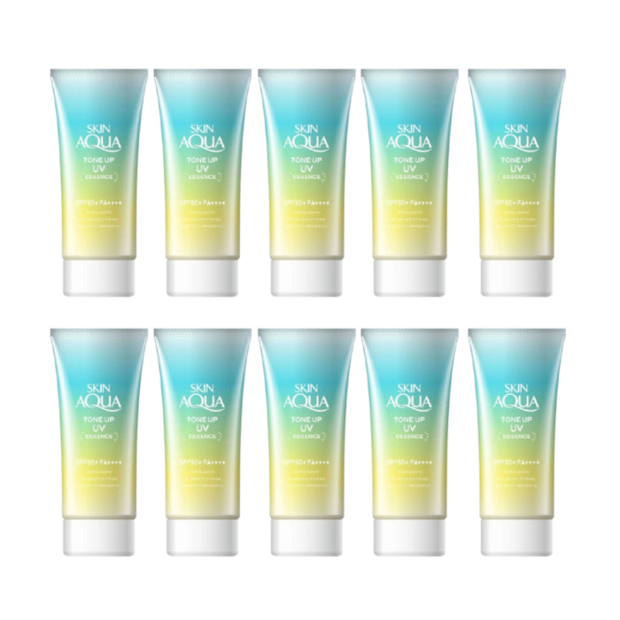 Wholesale Rohto Mentholatum Skin Aqua Tone Up UV Essence Green SPF50+ PA++++ 80g 10ea Set | Carsha