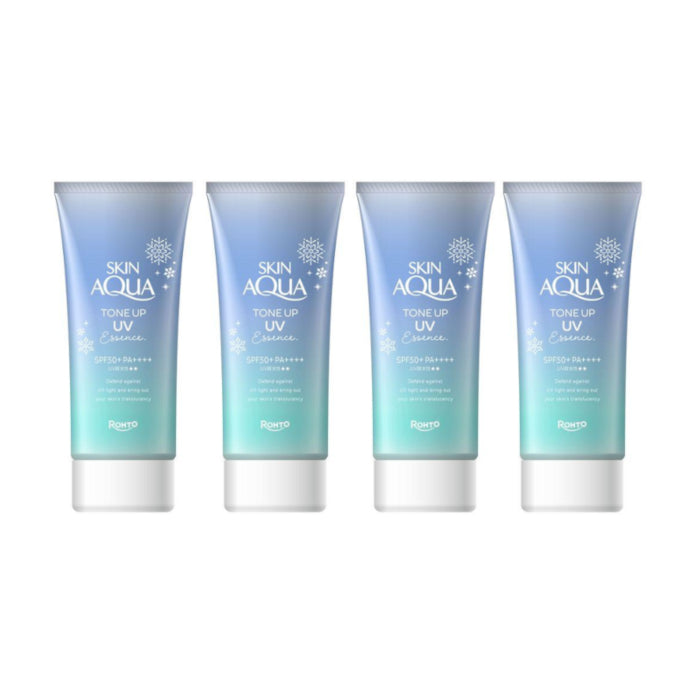 Wholesale Rohto Mentholatum Skin Aqua Tone Up UV Essence SPF50+ PA++++80gBlue 4ea Set | Carsha