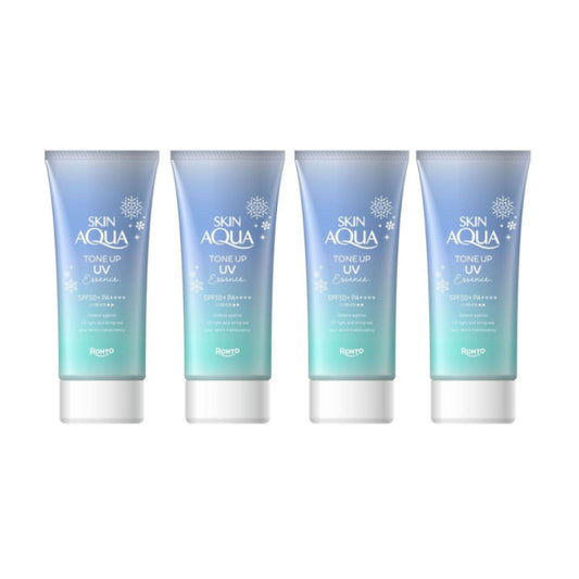 Wholesale Rohto Mentholatum Skin Aqua Tone Up UV Essence SPF50+ PA++++80gBlue 4ea Set | Carsha
